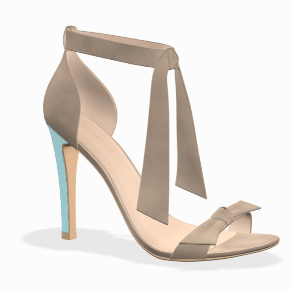 NEW Shoes of Prey Nude Color Block Heel Mariposa